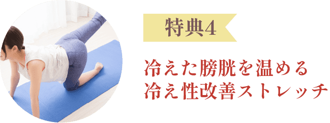 特典4：冷えた膀胱を温める冷え性改善ストレッチ